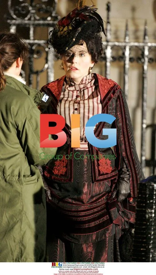 Actress Jessie Wallace in costume on set of 'Marie Lloyd'