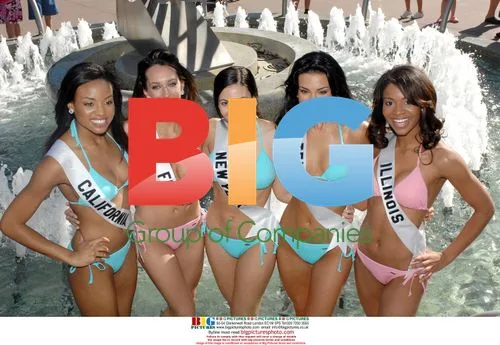 2007 Miss USA hopefuls frolic in fountain