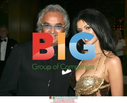 Miss Poland 2006 and Flavio Briatore at Grand Prix Ball