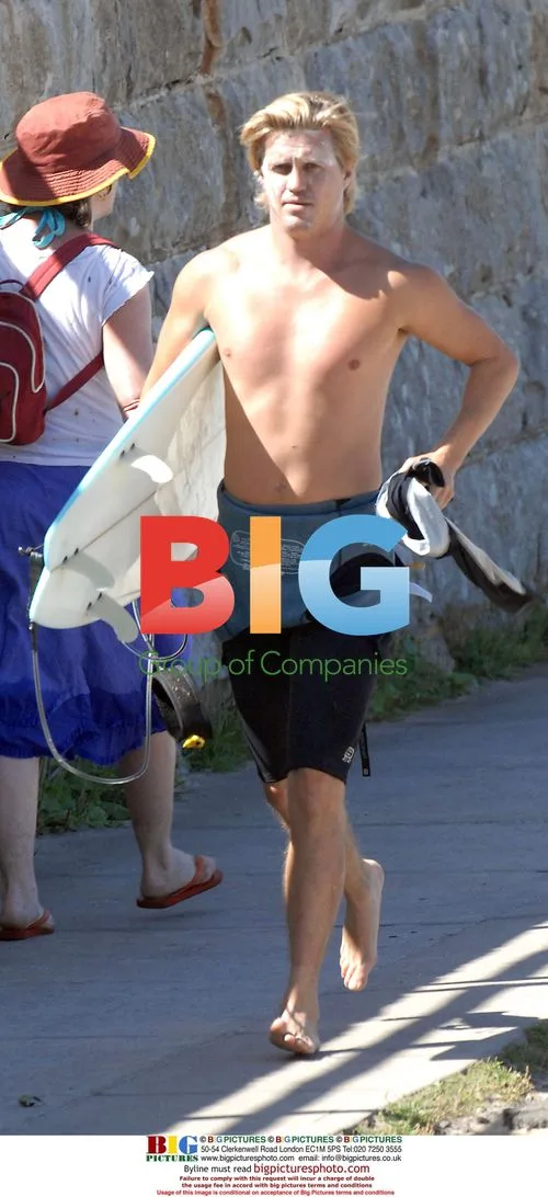Australian TV Star Dan Wylie Surfing
