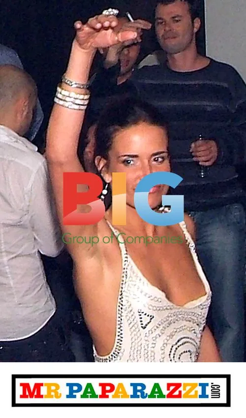 Sophie Anderton dances at Malta party
