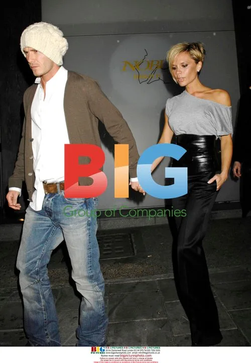 David and Victoria Beckham Leaving Nobu Restaurant