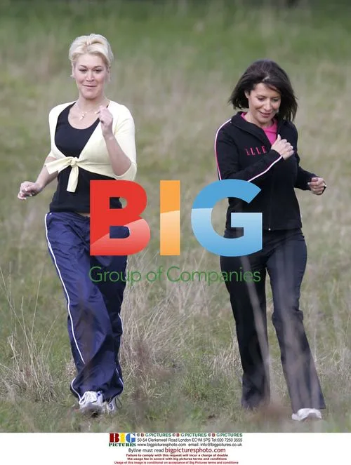 Jo O'Meara jogs with friend after CBB