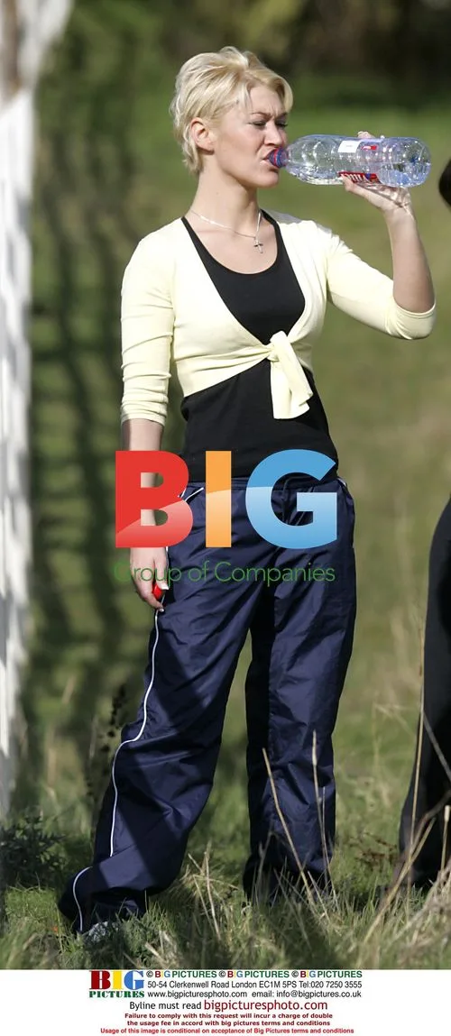 Jo O'Meara Out for a Jog with Friend