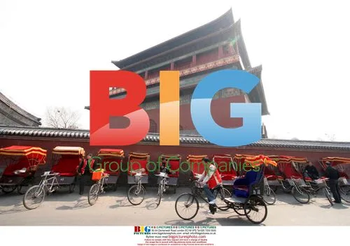 Tourists on Beijing Rickshaws