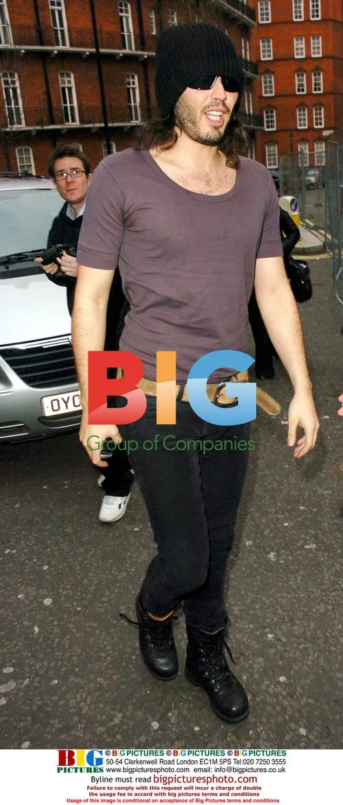 Russell Brand Arriving at Maddox Club After Show