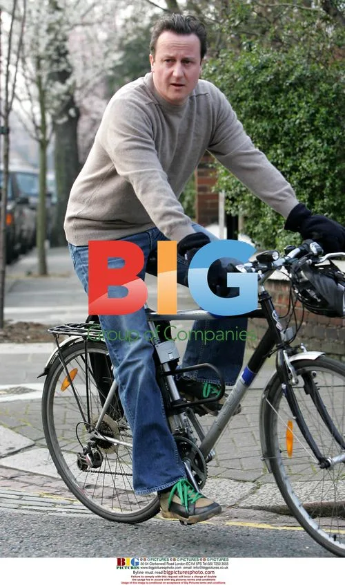 David Cameron Cycling to Work