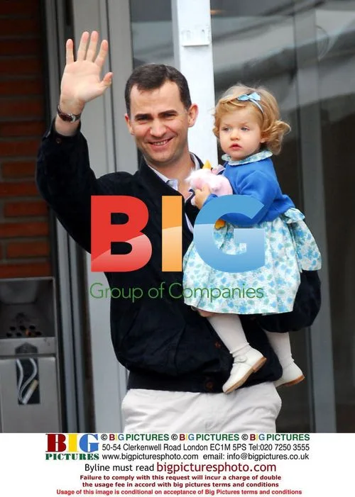 Prince Felipe and Daughter Leonor Visit Princess Letizia