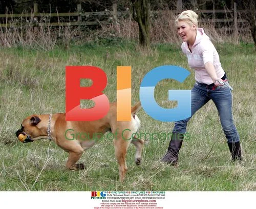 Jo O'Meara Plays With Dog After Celebrity Big Brother