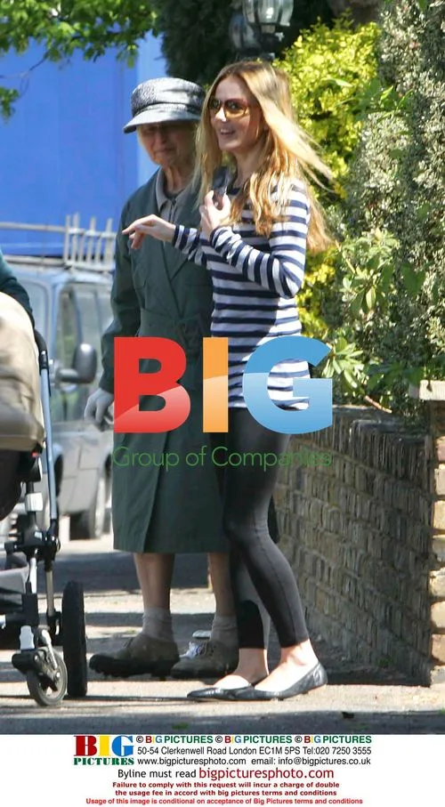 Geri Halliwell and Daughter on London Stroll