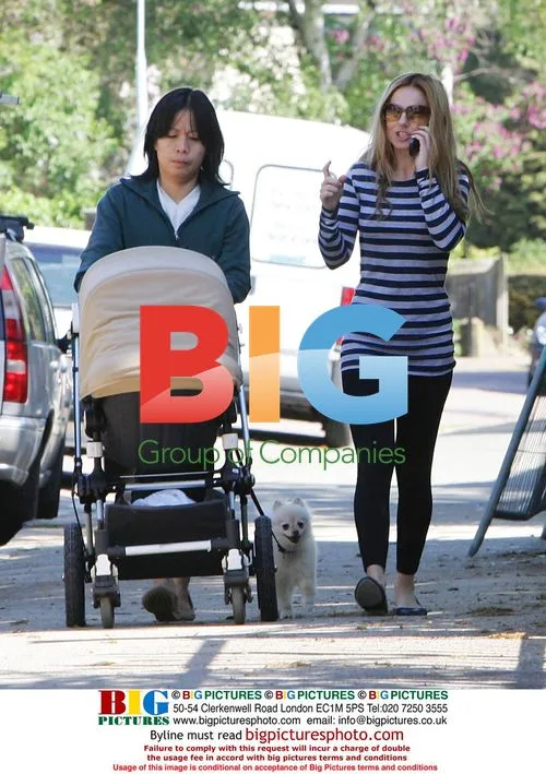 Geri Halliwell on stroll with nanny and daughter