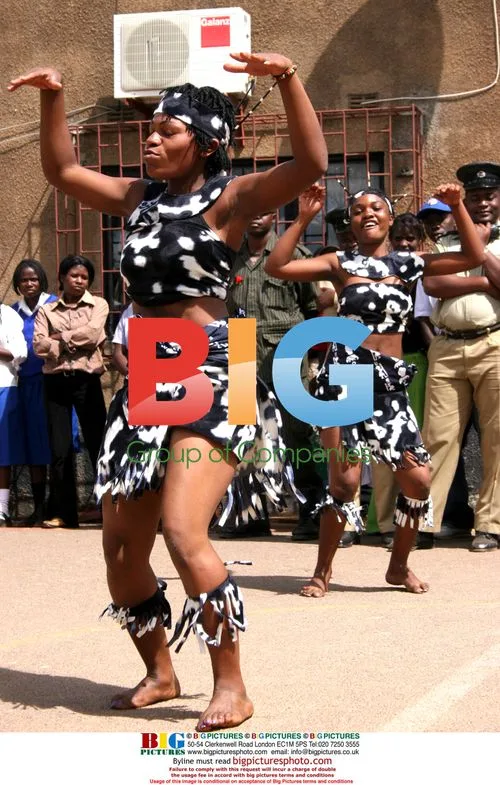 Youths performing during HRH The Duke of Gloucester visit