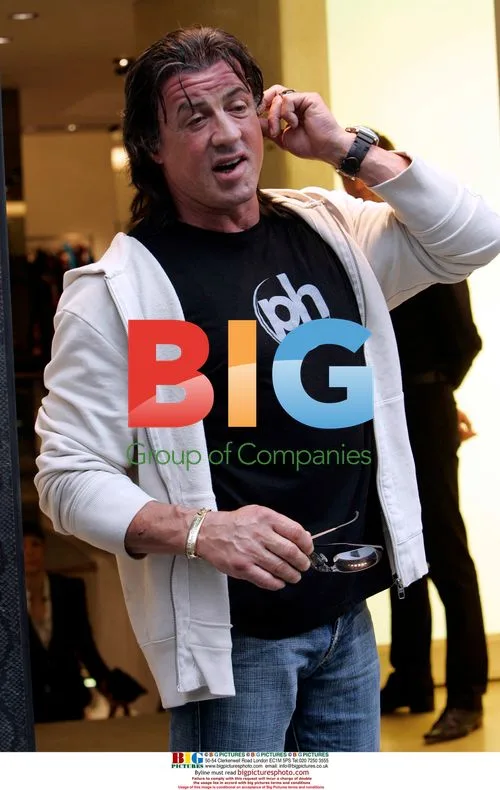 Sylvester Stallone shopping in London