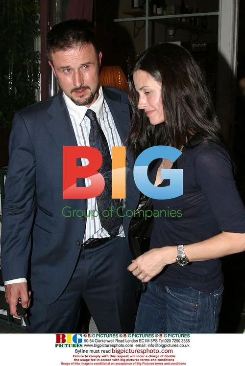 Courtney Cox and David Arquette at Il Sole