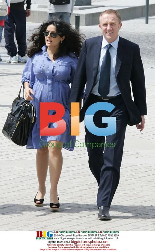 Salma Hayek and Francois Henri Pinault Lunch in Paris