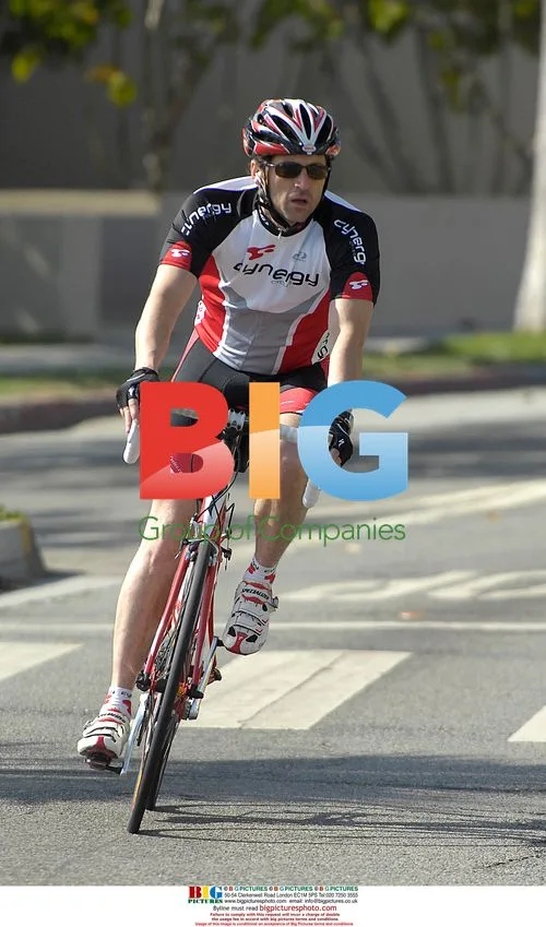 Patrick Dempsey Races Bike in Brentwood