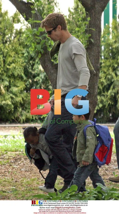 Brad Pitt visits children's school in Prague