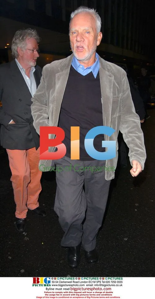 Malcolm McDowell leaving charity event in London