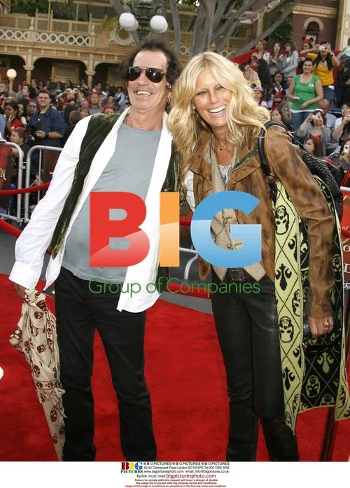 Keith Richards and Patti Hansen at 'Pirates' Premiere