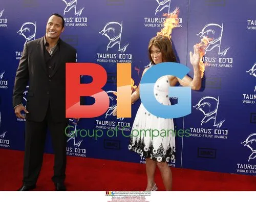 The Rock and Angela Uyeda at 2007 Stunt Awards