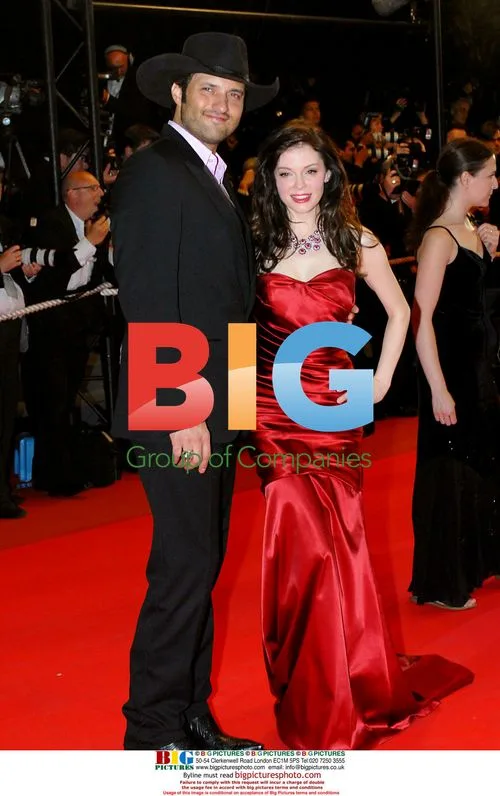 Robert Rodriguez and Rose McGowan at Cannes Film Festival