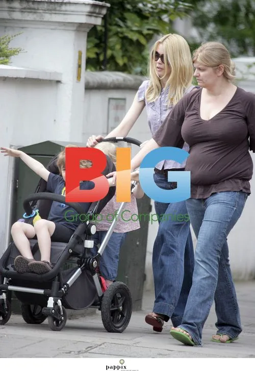 Claudia Schiffer with Kids in London