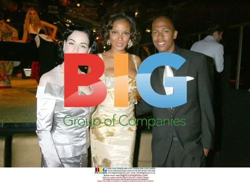 Dita Von Teese, Nick Cannon and Friend at Chopard Trophy Party