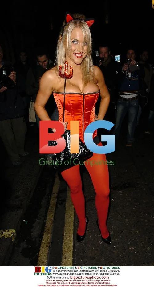 Glamour Model at Halloween Party
