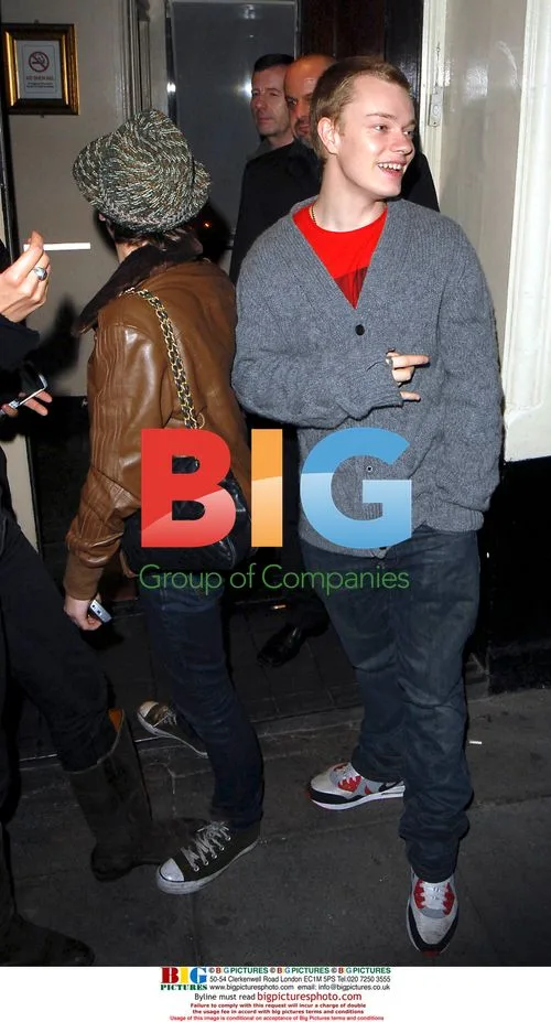 Jaime Winstone and Alfie Allen leaving club