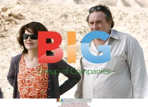 Gerard Depardieu and Fanny Ardant on set