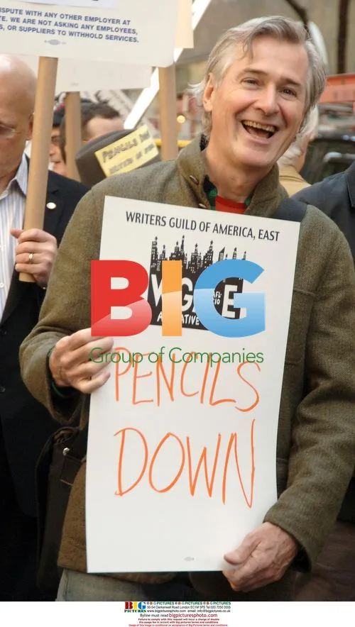 John Patrick Shanley at WGA Picket