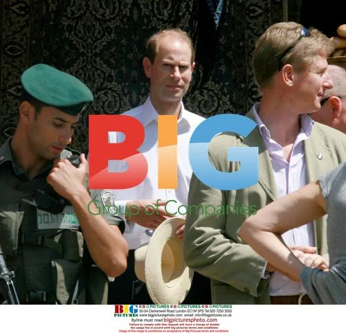 Prince Edward Visits Wailing Wall in Jerusalem