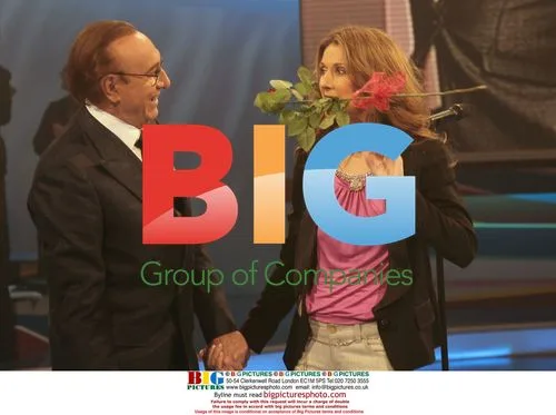 Celine Dion and Pippo Baudo at 'Domenica In' TV
