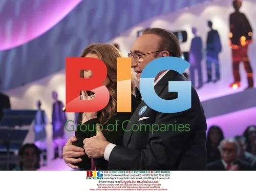 Celine Dion and Pippo Baudo on 'Domenica In' TV Show