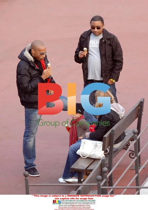 Thierry Henry Visits Daughter in Barcelona