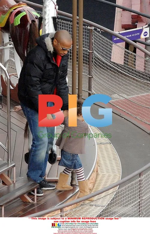 Thierry Henry Visits Daughter in Barcelona