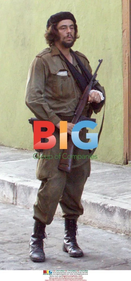 Benicio Del Toro on set of "The Argentine"