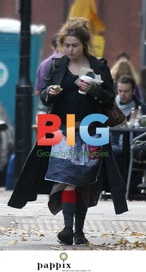 Helena Bonham Carter Snack Break in London