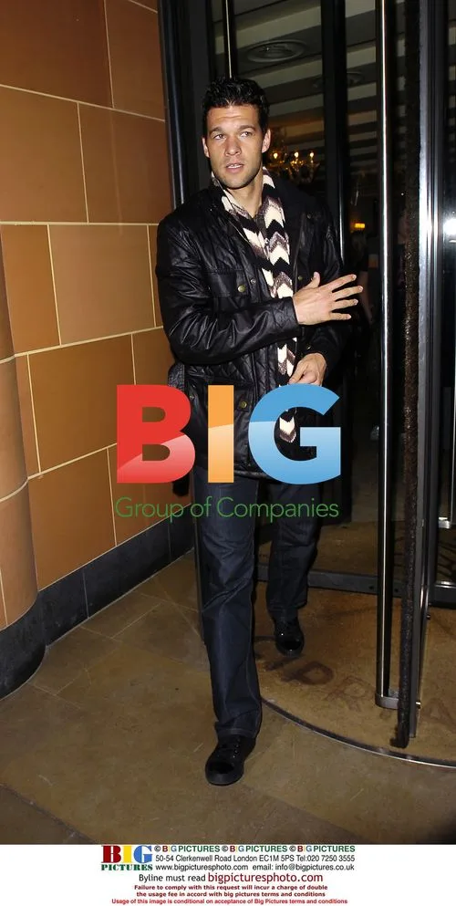 Michael Ballack leaving Cipriani restaurant