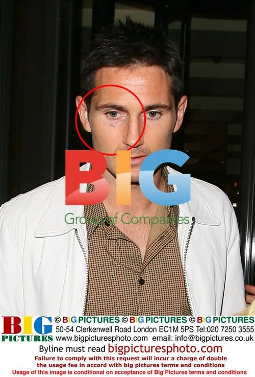 Chelsea player Frank Lampard leaves dinner