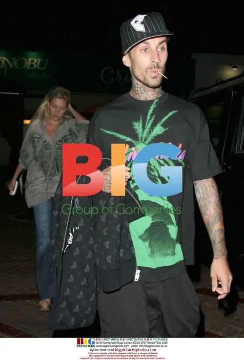 Travis Barker Leaves Nobu with Wife Shanna