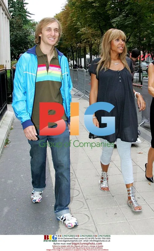 David Guetta and Wife Cathy Arriving at LVMH