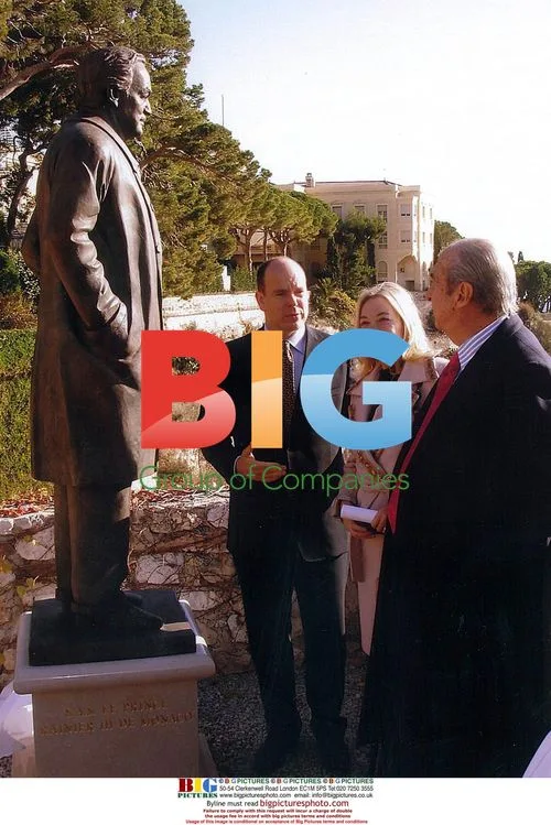 Prince Albert II Presents Sculpture of Father