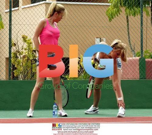 Models Leah and Petta brush up ball skills in Spain
