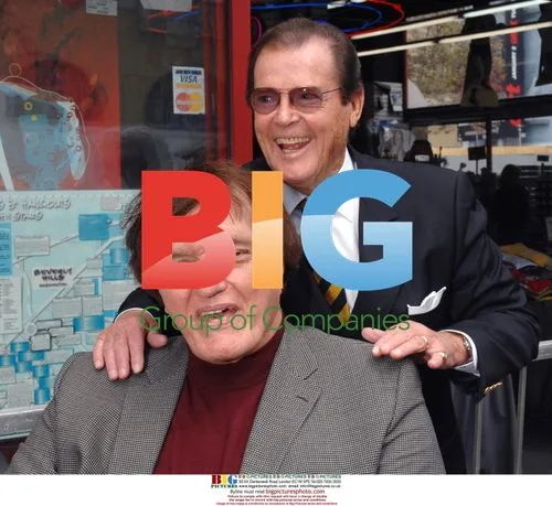 Roger Moore and Richard Kiel at Hollywood Walk of Fame