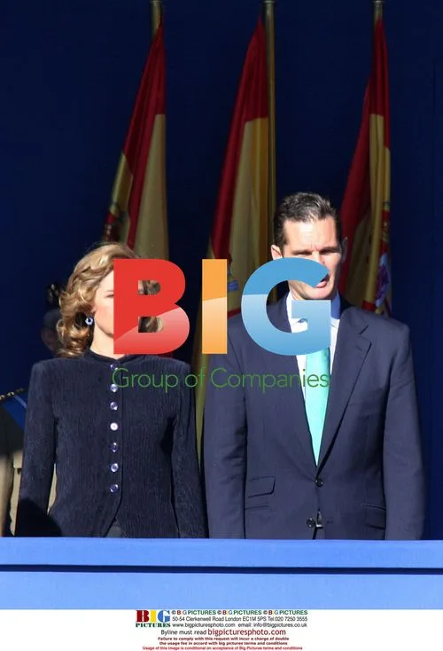 Infanta Cristina and Urdangarin at Spanish Military Parade
