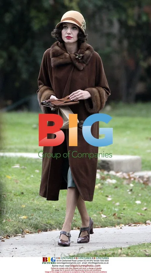Angelina Jolie in 1920s Costume on "Changeling" Set