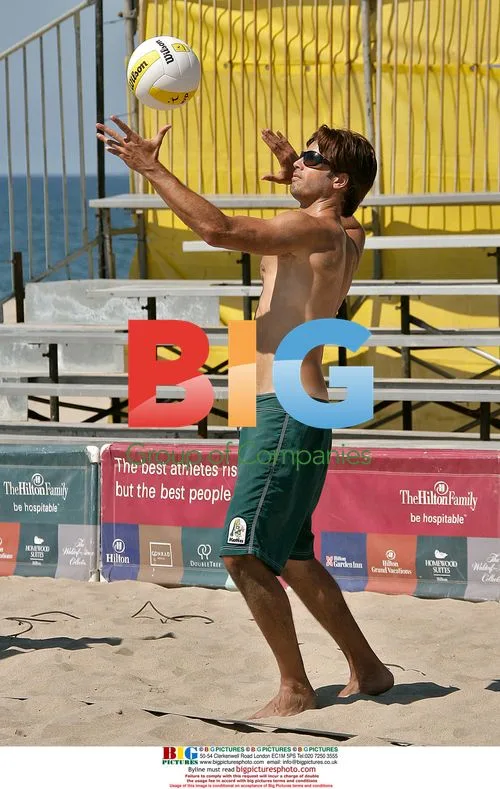 David Charvet on Beach Volleyball Film Set