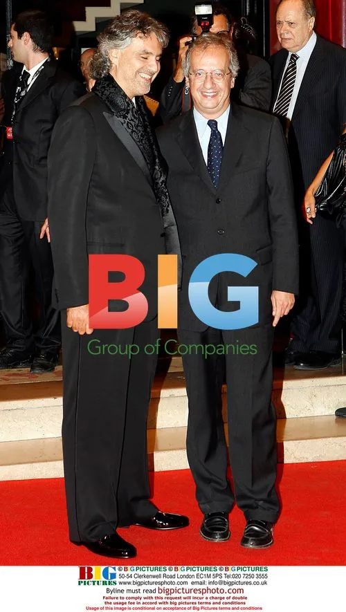 Andrea Bocelli and Walter Veltroni at Rome Film Festival