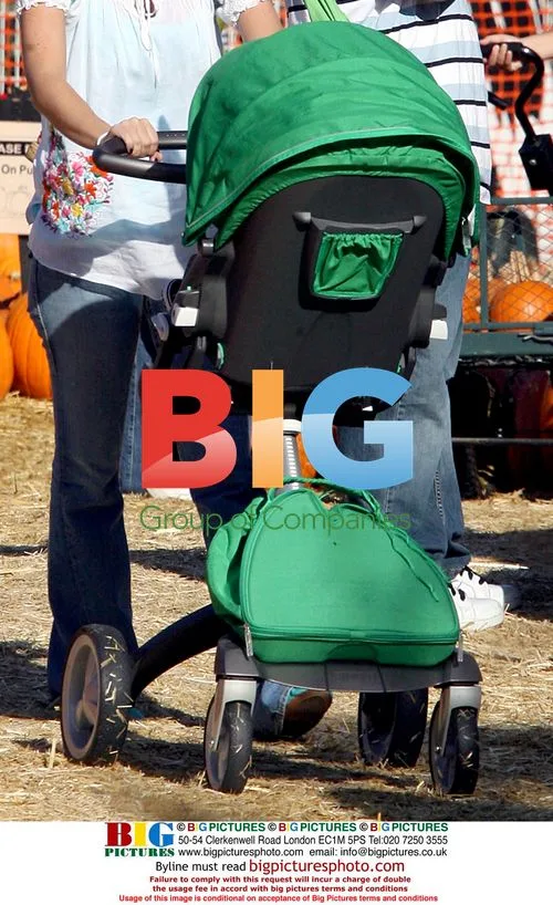 Tori Spelling and family at Mr. Bones Pumpkin Patch